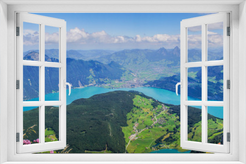 Fototapeta Naklejka Na Ścianę Okno 3D - from niederbauen panoramic view