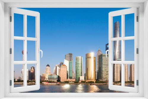 Fototapeta Naklejka Na Ścianę Okno 3D - Shanghai Pudong landscape