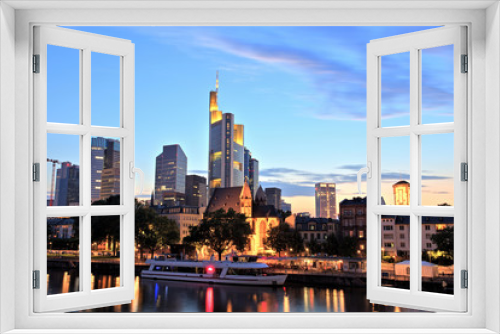 Fototapeta Naklejka Na Ścianę Okno 3D - Frankfurt am Main Downtown Cityscape