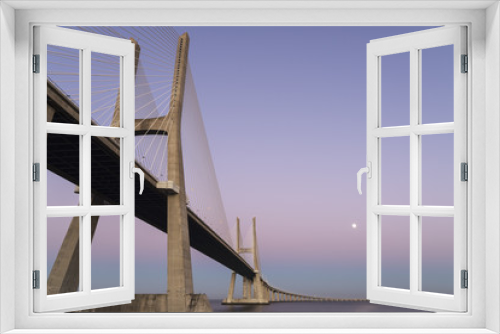 Fototapeta Naklejka Na Ścianę Okno 3D - Vasco da Gama bridge in Lisbon