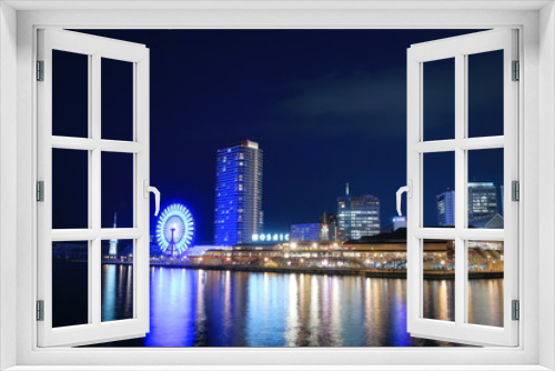 Fototapeta Naklejka Na Ścianę Okno 3D - 神戸港夜景