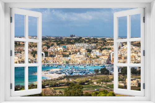 Fototapeta Naklejka Na Ścianę Okno 3D - Old fisherman village of Marsaxlokk, Malta