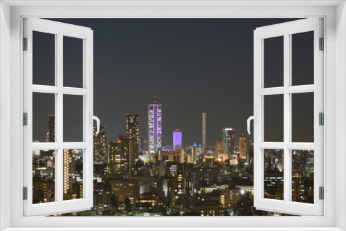Fototapeta Naklejka Na Ścianę Okno 3D - 日本の東京都市景観「池袋の高層ビル群などを望む」
