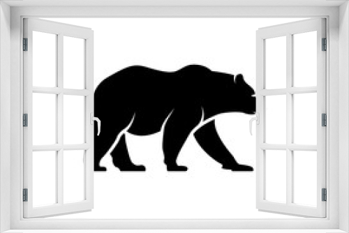Fototapeta Naklejka Na Ścianę Okno 3D - vector bear silhouette
