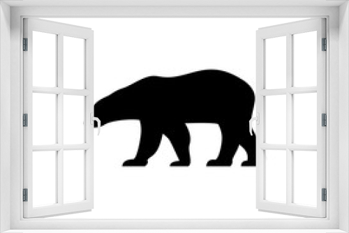 Fototapeta Naklejka Na Ścianę Okno 3D - vector bear silhouette