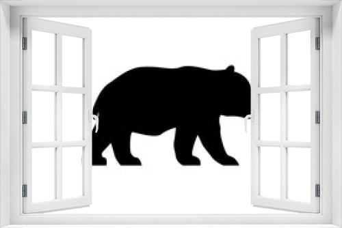 Fototapeta Naklejka Na Ścianę Okno 3D - vector panda bear silhouette