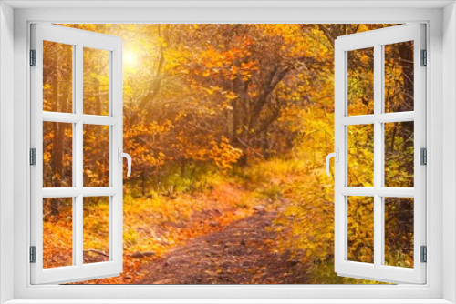Fototapeta Naklejka Na Ścianę Okno 3D - Autumn.