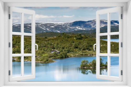 Fototapeta Naklejka Na Ścianę Okno 3D - Sløddfjorden lake, Norway