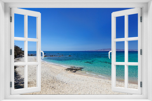 Fototapeta Naklejka Na Ścianę Okno 3D - Kastraki beach of Naxos island in Cyclades, Greece