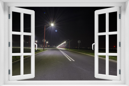 Fototapeta Naklejka Na Ścianę Okno 3D - ulica nocą