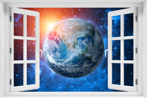 Fototapeta Naklejka Na Ścianę Okno 3D - Collage of world globe from space