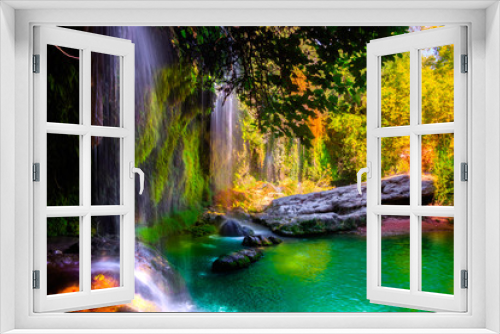 Fototapeta Naklejka Na Ścianę Okno 3D - Kursunlu Waterfalls Turkey