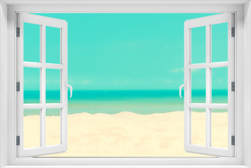 Fototapeta Naklejka Na Ścianę Okno 3D - Beautiful sand beach and blue sky background