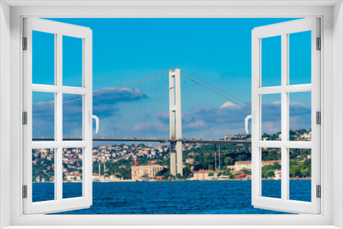 Fototapeta Naklejka Na Ścianę Okno 3D - Istanbul Bosphorus and Bridge View. Bosporus bridge connecting Europe and Asia in Istanbul