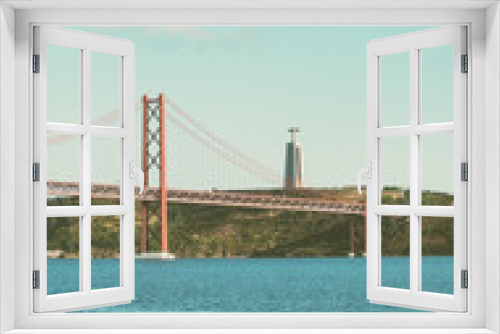 Fototapeta Naklejka Na Ścianę Okno 3D - Bridge of 25th april in Lisbon.
