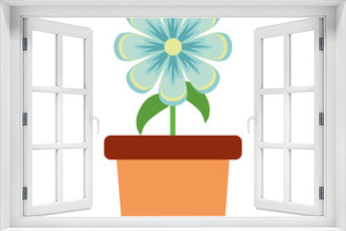 Fototapeta Naklejka Na Ścianę Okno 3D - flowerpot  vector illustration