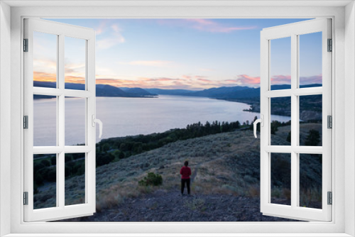 Fototapeta Naklejka Na Ścianę Okno 3D - okanagan lake sunset