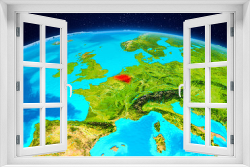Fototapeta Naklejka Na Ścianę Okno 3D - Belgium from orbit