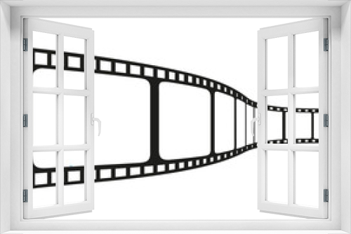 Fototapeta Naklejka Na Ścianę Okno 3D - movie film reel cinematography concept. EPS10 Vector Illustration.