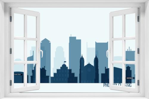 Phoenix skyline with buildings vector illustration