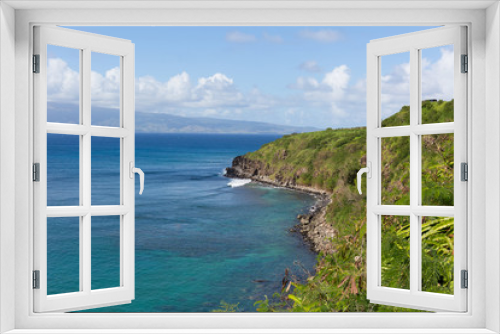 Fototapeta Naklejka Na Ścianę Okno 3D - Panorama of the Coastline in Maui, Hawaii