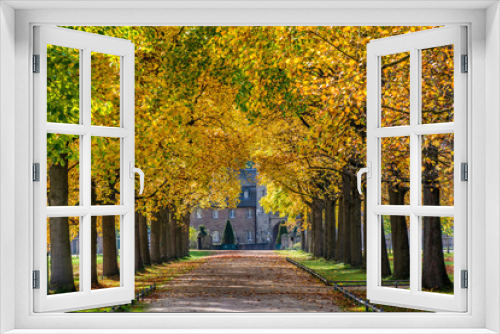 Fototapeta Naklejka Na Ścianę Okno 3D - 0259-Herbst am Schloss Dyck