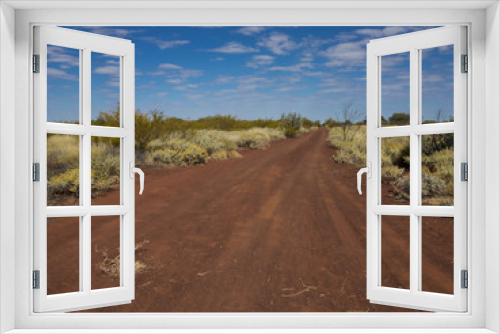 Fototapeta Naklejka Na Ścianę Okno 3D - The Gary Highway is a remote unsealed track in central Western Australia running through the Gibson Desert and the Great Sandy Desert