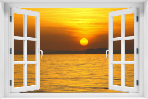 Fototapeta Naklejka Na Ścianę Okno 3D - coucher de soleil sur la mer