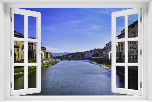 Fototapeta Naklejka Na Ścianę Okno 3D - Arno river Florence