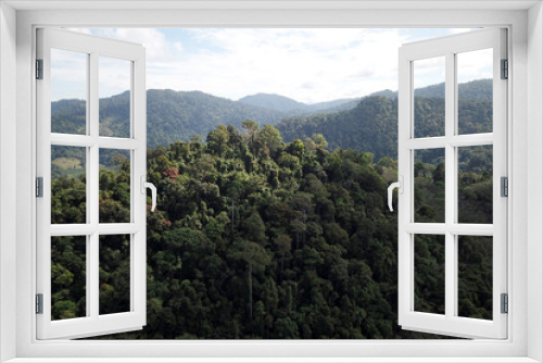 Fototapeta Naklejka Na Ścianę Okno 3D - Rainforest mountain aerial landscape