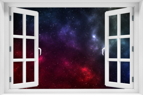 Fototapeta Naklejka Na Ścianę Okno 3D - Colorful nebula in deep space illustration background