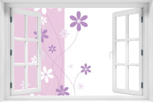 Fototapeta Naklejka Na Ścianę Okno 3D - pink and purple flowers