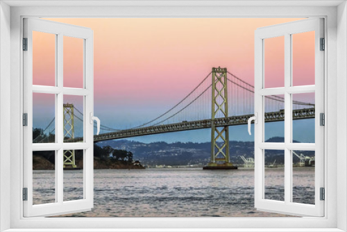 Fototapeta Naklejka Na Ścianę Okno 3D - Oakland Bay Bridge in the evening, San Francisco