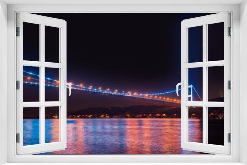 Fototapeta Naklejka Na Ścianę Okno 3D - Bosphorus Bridge over Bosphorus strait.