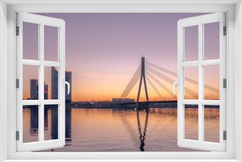 Fototapeta Naklejka Na Ścianę Okno 3D - Riga sunset 
