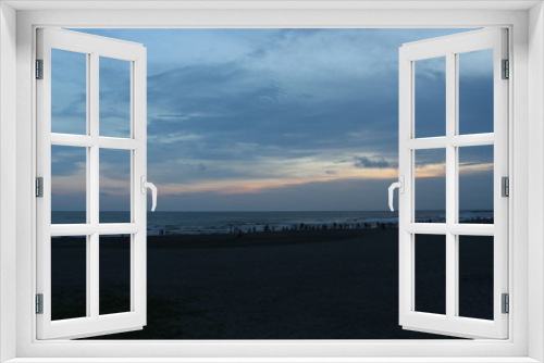 Fototapeta Naklejka Na Ścianę Okno 3D - Sunset platform