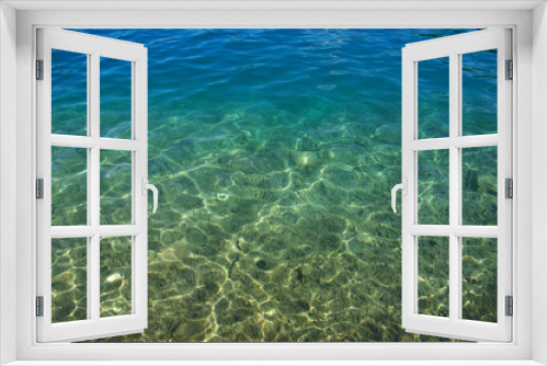 Fototapeta Naklejka Na Ścianę Okno 3D - Clear blue water