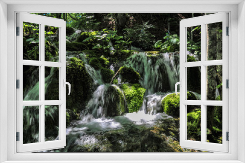 Fototapeta Naklejka Na Ścianę Okno 3D - Kleine Wasserfälle bei den Plitvicer Seen