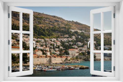 Fototapeta Naklejka Na Ścianę Okno 3D - Beautiful scenic view of Dubrovnik city, Croatia on a summer day