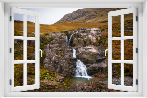 Fototapeta Naklejka Na Ścianę Okno 3D - Glencoe waterfall