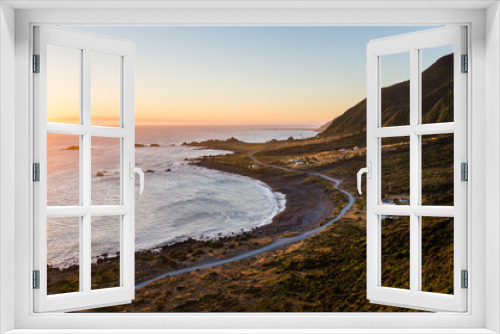 Fototapeta Naklejka Na Ścianę Okno 3D - Palliser Bay sunset, New Zealand