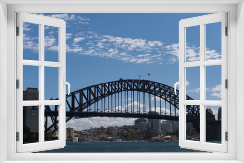 Fototapeta Naklejka Na Ścianę Okno 3D - Sydney-Bridge aus Blickrichtung links unten vom Wasser aus