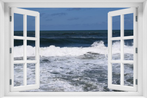 Fototapeta Naklejka Na Ścianę Okno 3D - 日本海の荒波