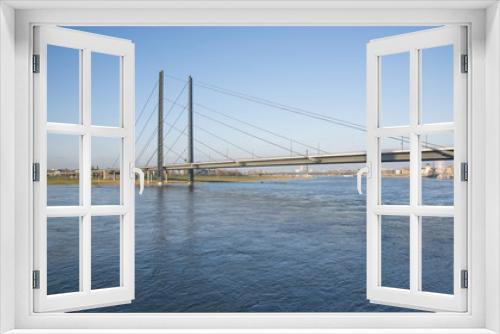 Fototapeta Naklejka Na Ścianę Okno 3D - Bridge over the River Rhine in Dusseldorf, Germany.