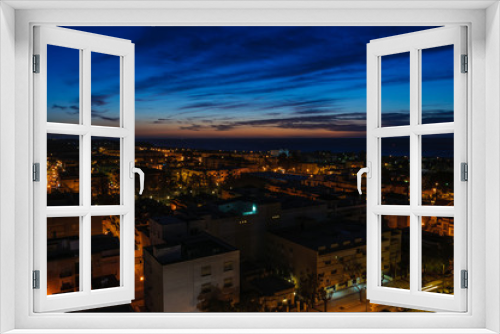 Fototapeta Naklejka Na Ścianę Okno 3D - Night view in San Lucar de Barrameda, Spain