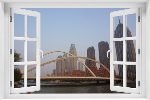 Fototapeta Naklejka Na Ścianę Okno 3D - Tianjin Century Conmercial Building Area. Travel in Tianjin, China, October 19th, Year 2017