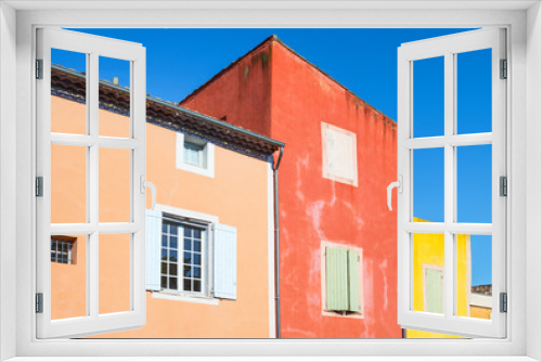 Fototapeta Naklejka Na Ścianę Okno 3D - The Rousillion Vaucluse colored village