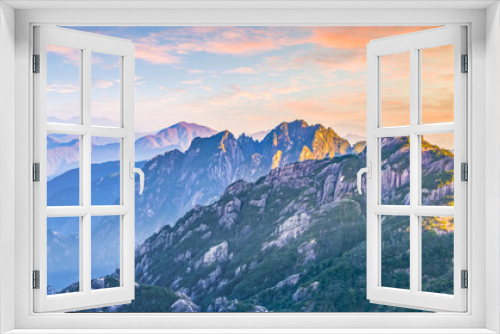 Fototapeta Naklejka Na Ścianę Okno 3D - Beautiful mountains and rivers in Mount Huangshan, China