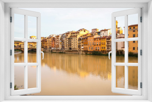 Fototapeta Naklejka Na Ścianę Okno 3D - florence and Ponte Vecchio