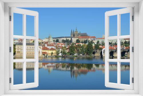 Fototapeta Naklejka Na Ścianę Okno 3D - Prague - Charles Bridge and St. Vitus Cathedral